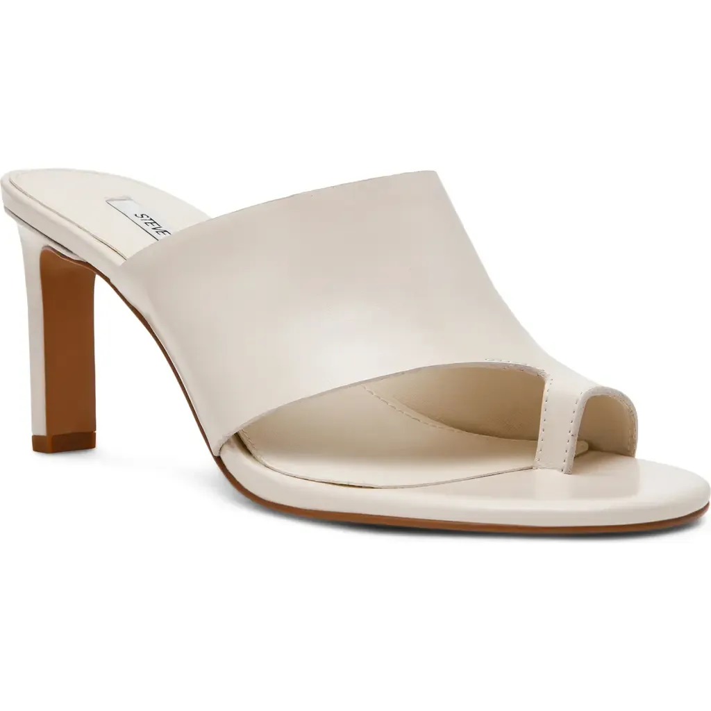 Valentin Slide Sandal in Bone Leather by Steve Madden