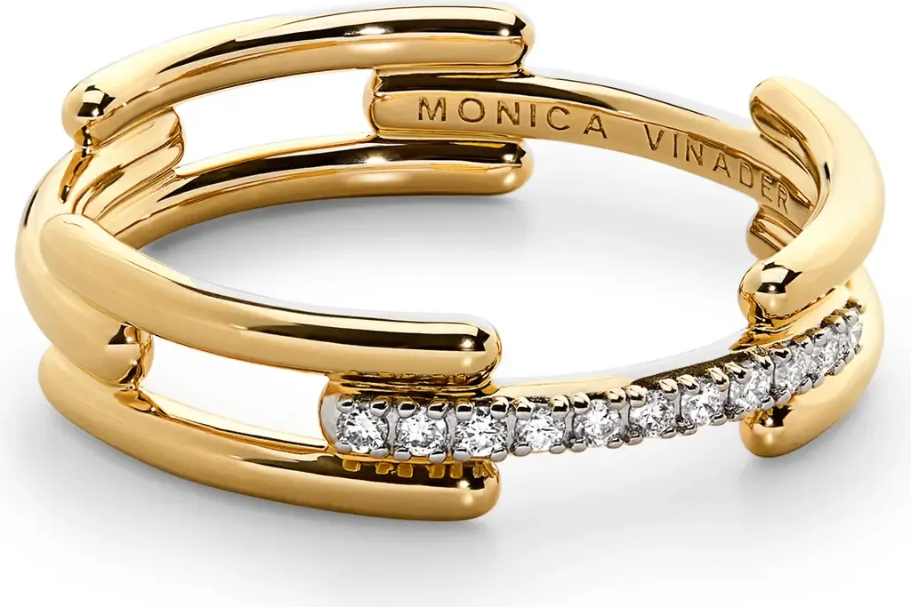Signature Link Lab Grown Diamond Ring by Monica Vinader