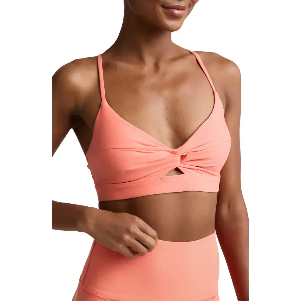 Twist Front Strappy Sports Bra by Beyond Yoga