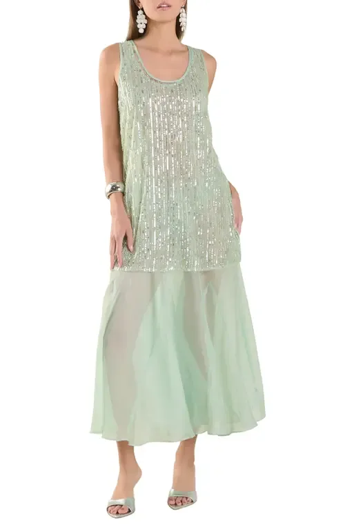 Sequin Chiffon Maxi Dress by Endless Rose