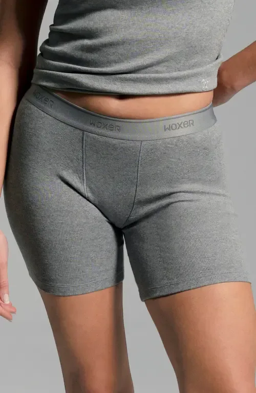 Baller Pima Cotton Blend Rib Boxer Briefs by Woxer