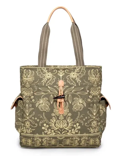Valley and Sky Floral Canvas Tote by TSD Brand