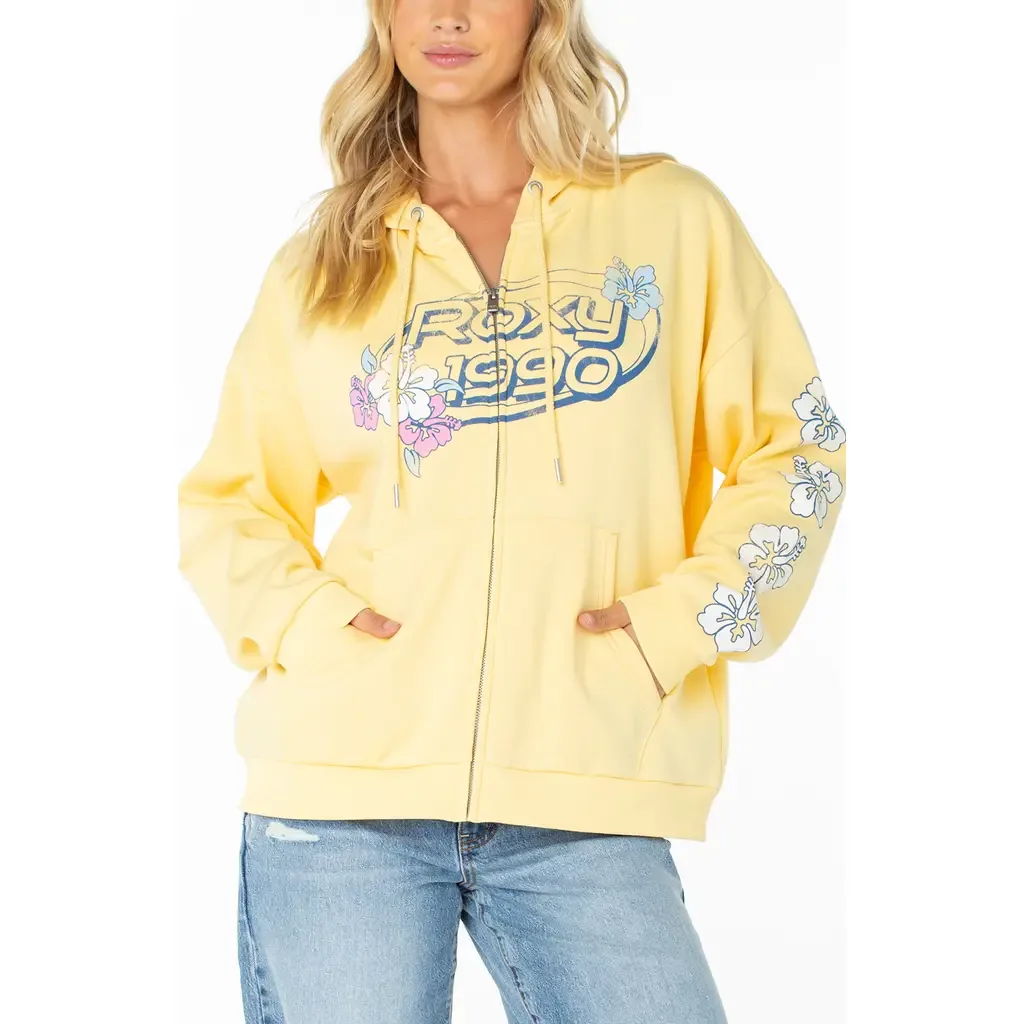 Sundown Zip Graphic Hoodie by Roxy