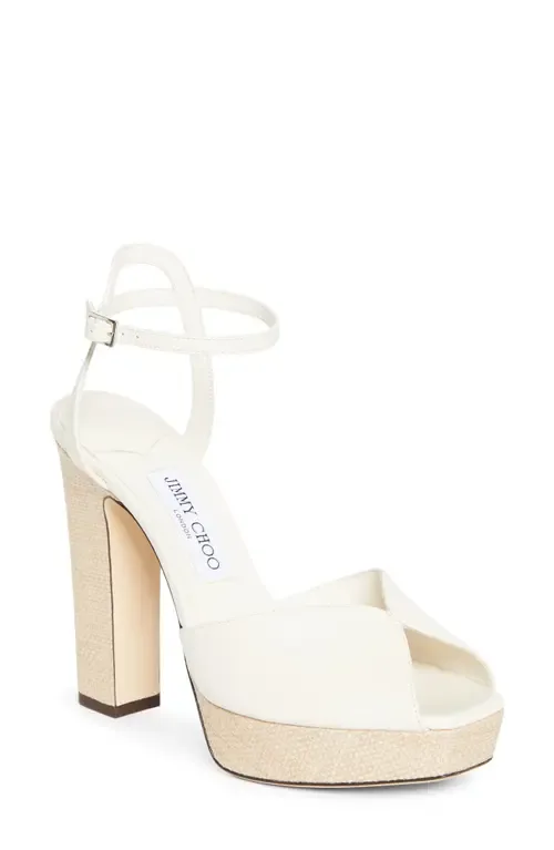 Sacaria Ankle Strap Platform Sandal by Jimmy Choo