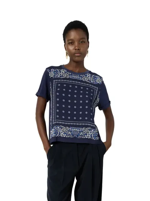 Manolia Scarf Print T-Shirt by GERARD DAREL