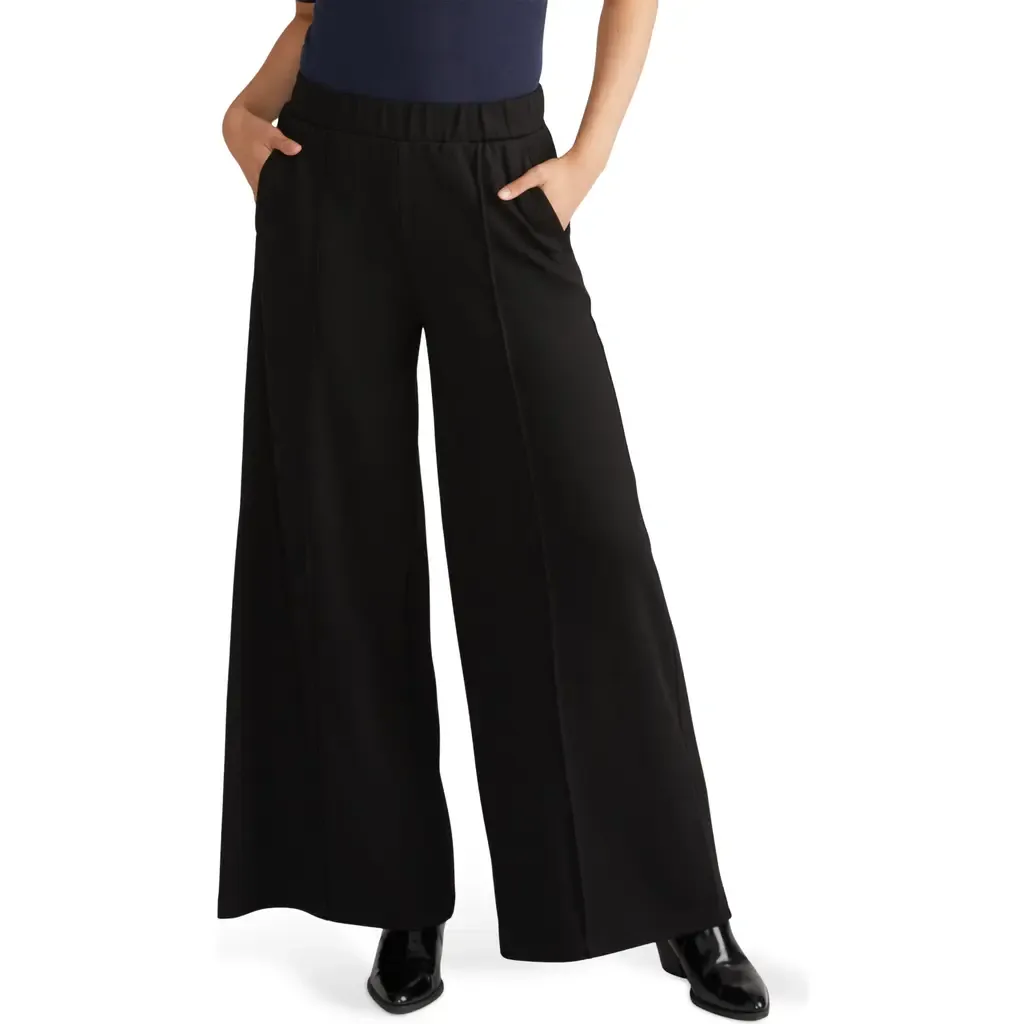 Pam Pintuck Ponte Wide Leg Pants by Universal Standard