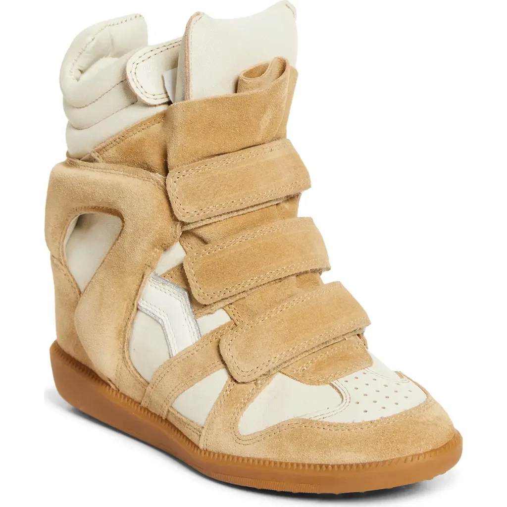 Bekett Hidden Wedge High Top Sneaker by Isabel Marant