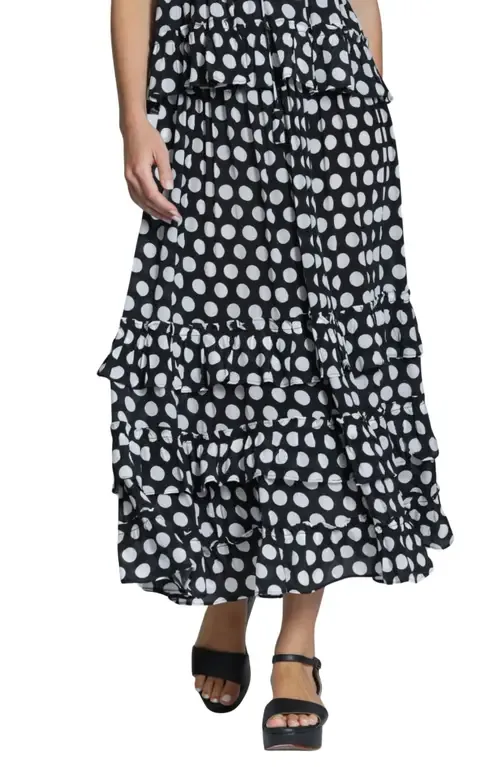 Tiered Pull-On Midi Skirt by APNY