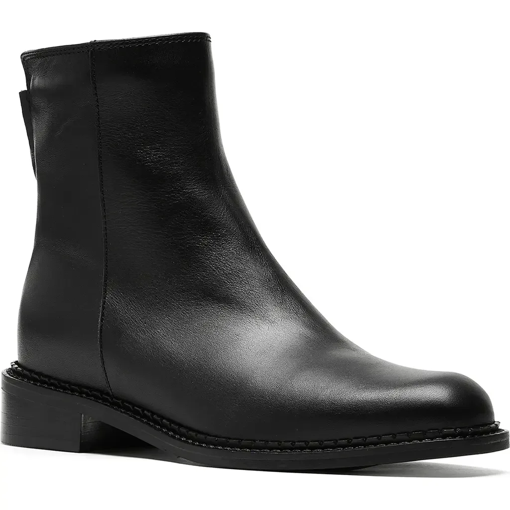 Selina Waterproof Bootie in Black Leather by La Canadienne