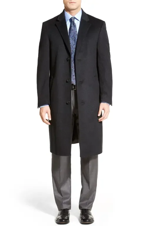 Sheffield Classic Fit Wool & Cashmere Overcoat by Hart Schaffner Marx