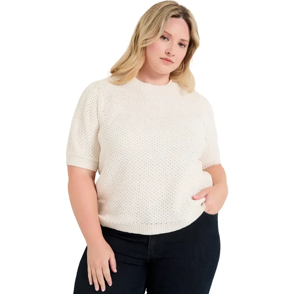 Puff Sleeve Knit Sweater by June + Vie