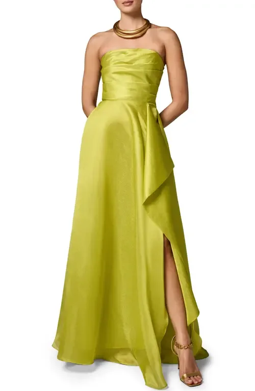 Strapless Ruffle Gown by Donna Karan New York