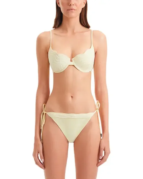 Salila Underwired Wave Textured Bikini Top by Moeva