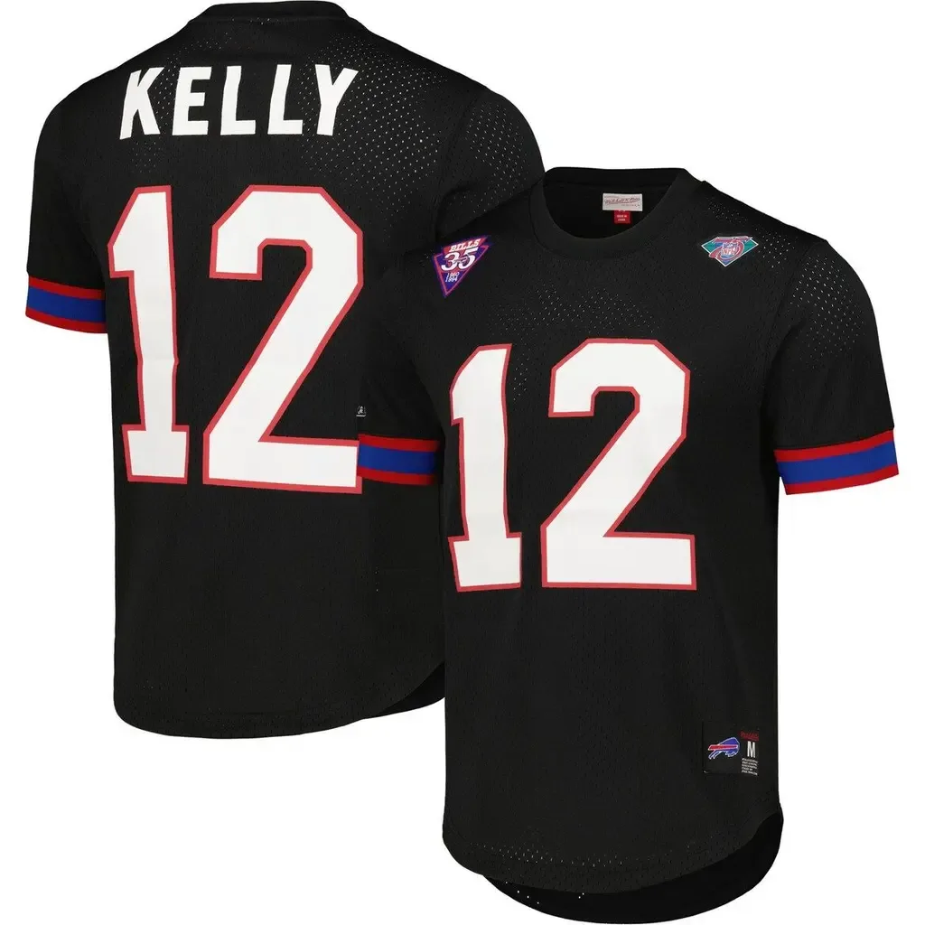Mitchell & Ness Jim Kelly Buffalo Bills Retired Player Name & Number Mesh Top by Mitchell & Ness
