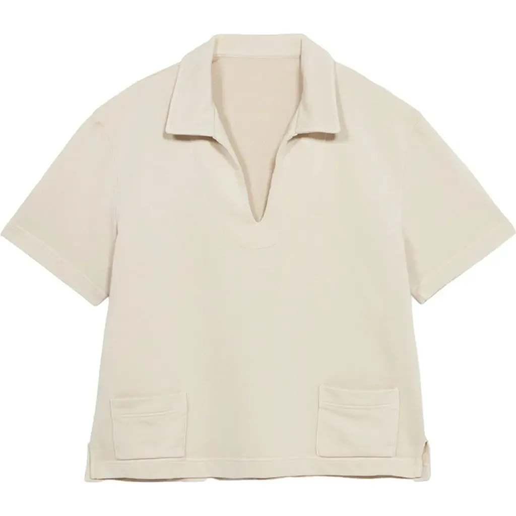 Grand Brushed Jersey V-Neck Sweater by Fortela