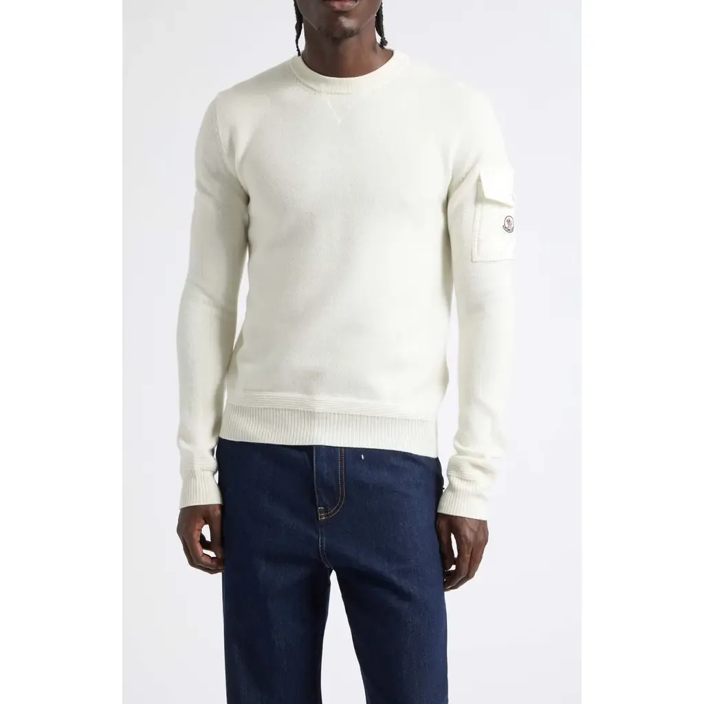 Wool Crewneck Sweater by Moncler