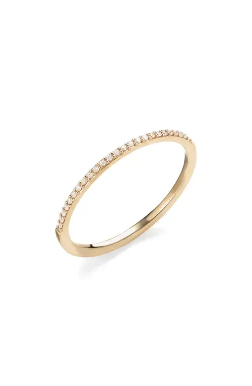 14K Gold Thin Diamond Stacking Ring by LANA