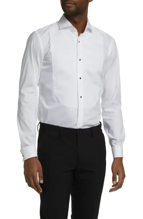 Hank Slim Fit Easy Iron Bibbed Tuxedo Shirt by BOSS
