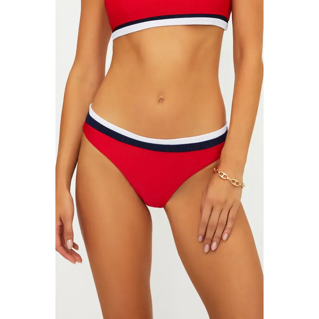 Saffron Rib Colorblock Bikini Bottoms by Beach Riot