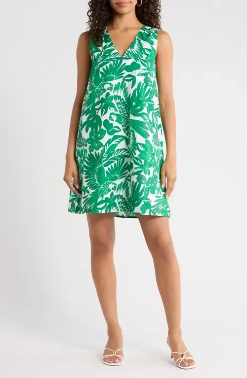 Tropical Print Cotton Shift Dress by SUGARLIPS