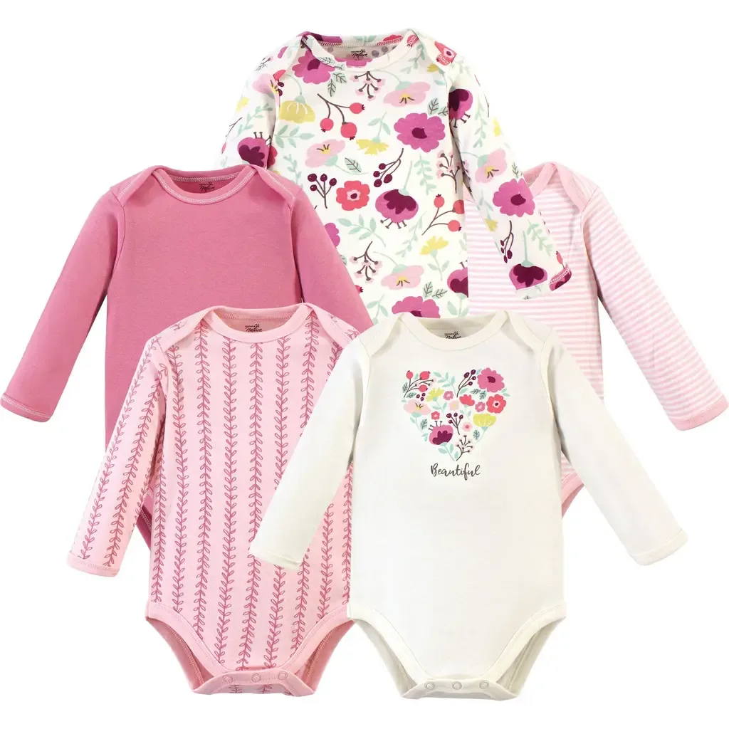 Soft Organic Cotton Long-Sleeve One-Piece Essentials by Touched by Nature