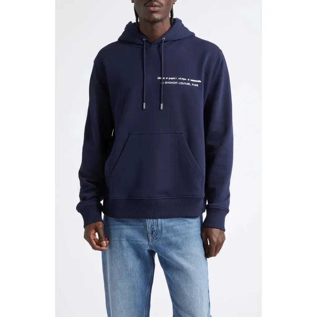 Couture Seam Regular Fit Cotton Fleece Hoodie by Givenchy