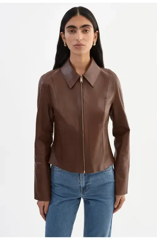 Clarie Reversible Leather Jacket by LAMARQUE
