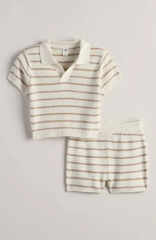 Cotton Blend Knit Polo Sweater & Shorts Set by Nordstrom