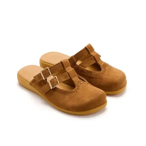 Suede Mary Jane Clogs by Hot Chocolate Design