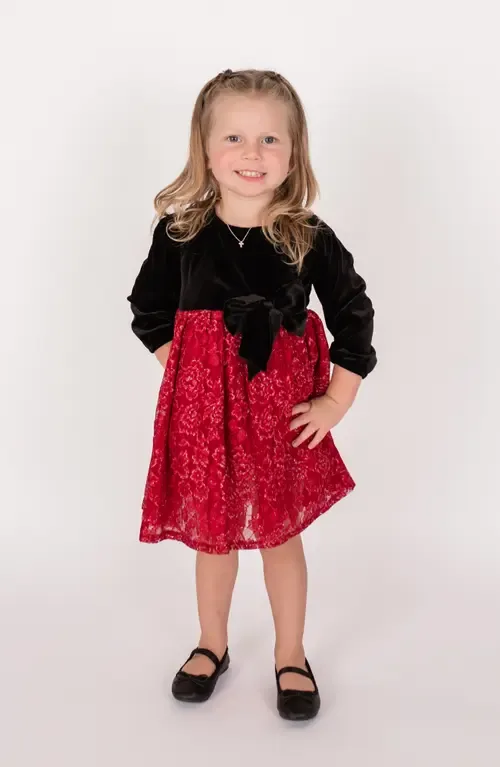 Velvet & Mesh Party Dress by Popatu