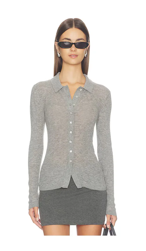 Korey Merino Blend Featherweight Rib Cardigan