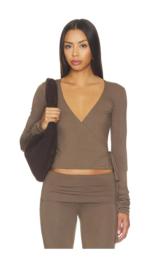 Soft Jersey Wrap Top by Eterne