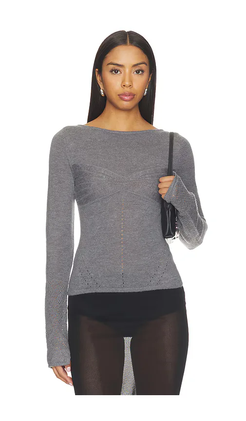 Amelia Pointelle Top by Paris Georgia