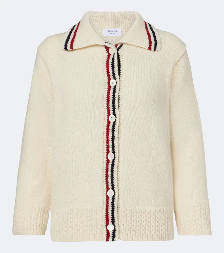 Wool and Mohair Cardigan by Thom Browne