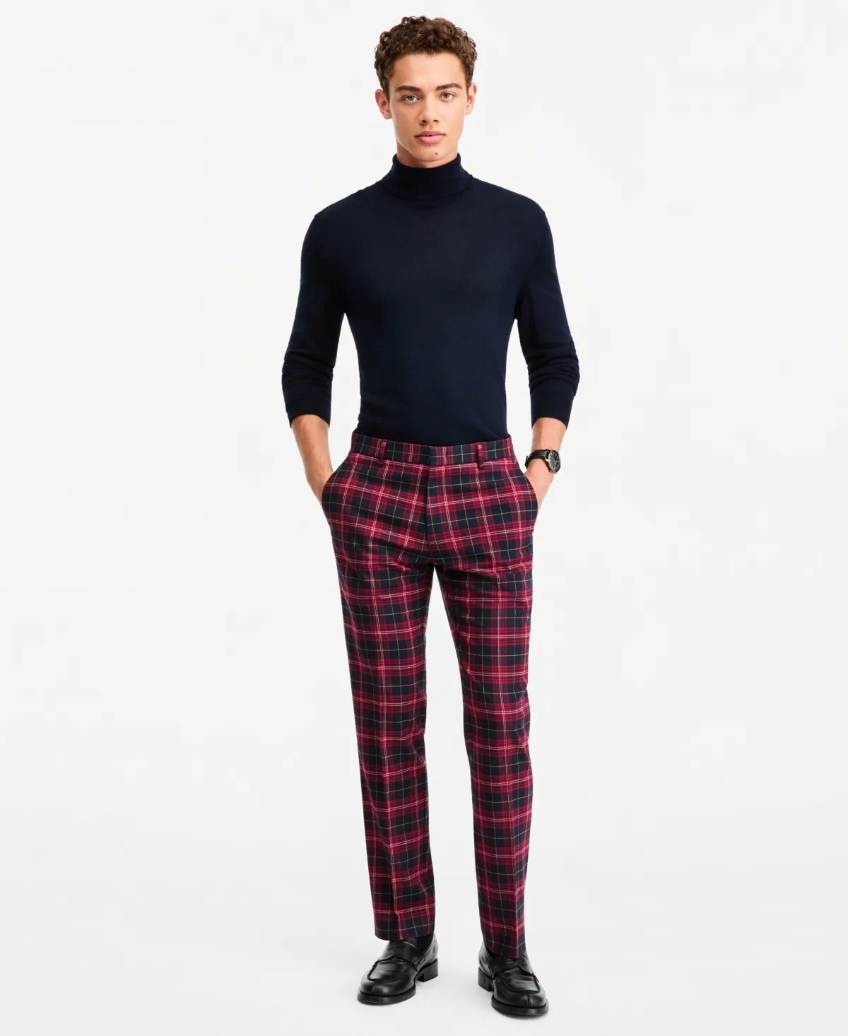 Modern-Fit Pattern Pants by Tommy Hilfiger