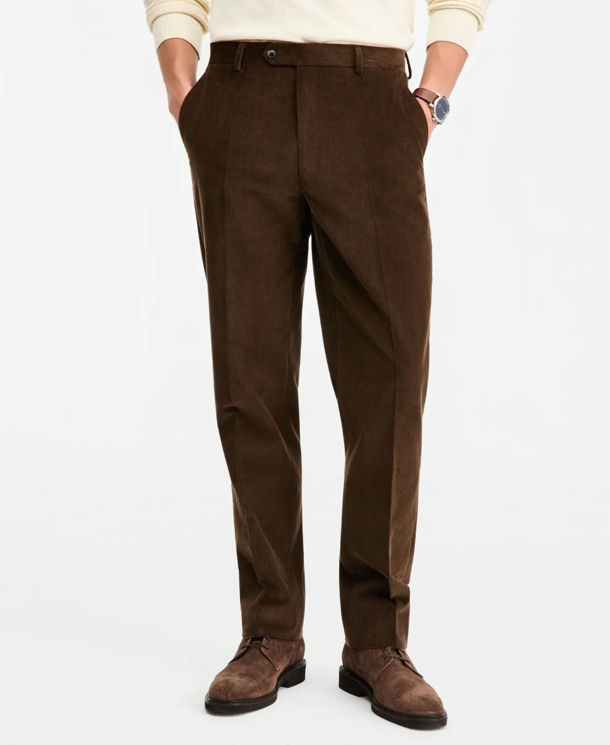 Modern-Fit Solid Corduroy Pants by Tommy Hilfiger