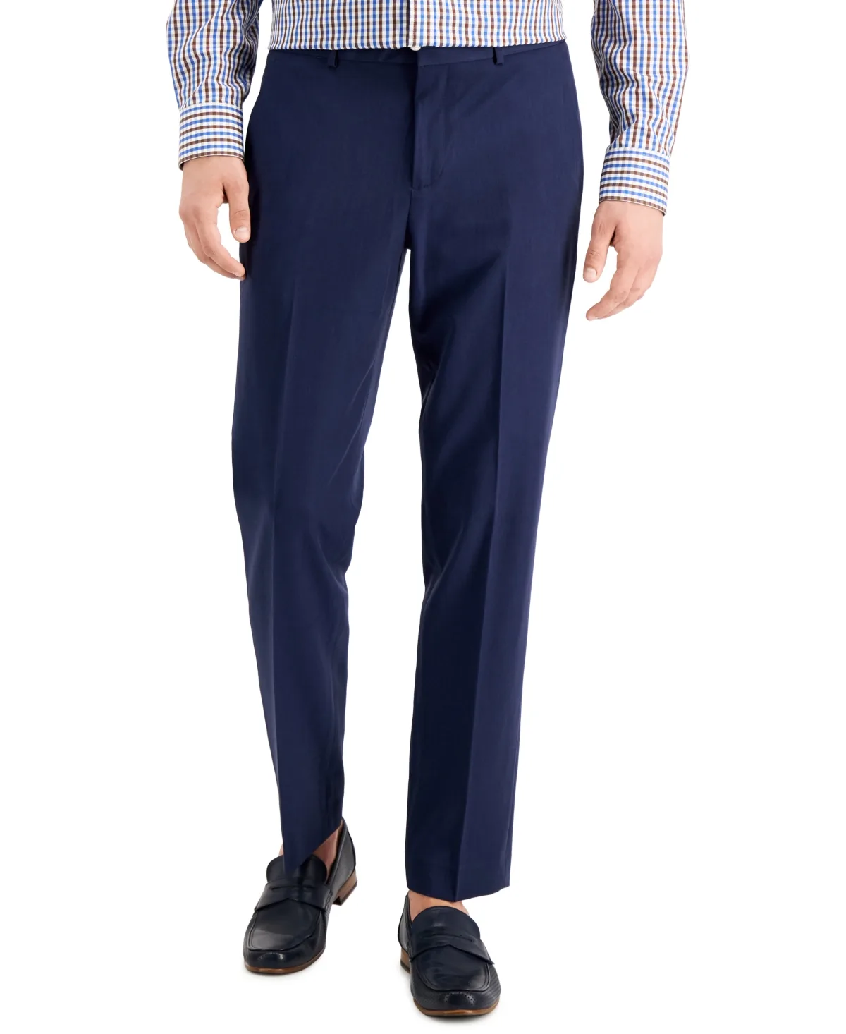Modern-Fit Stretch Solid Resolution Pants by Perry Ellis Portfolio