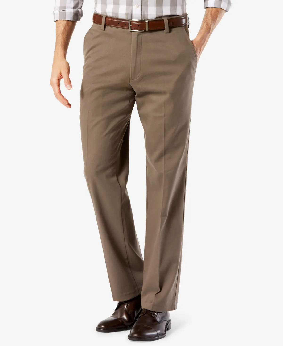 Easy Straight Fit Khaki Stretch Pants by Dockers