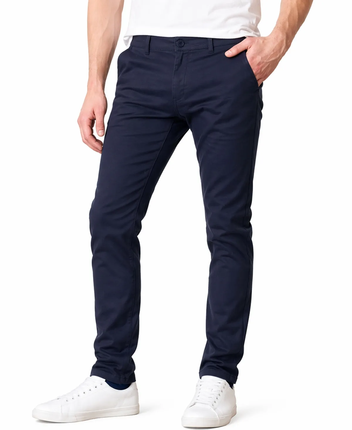 Super Stretch Slim-Fit Chino Pants by Galaxy By Harvic