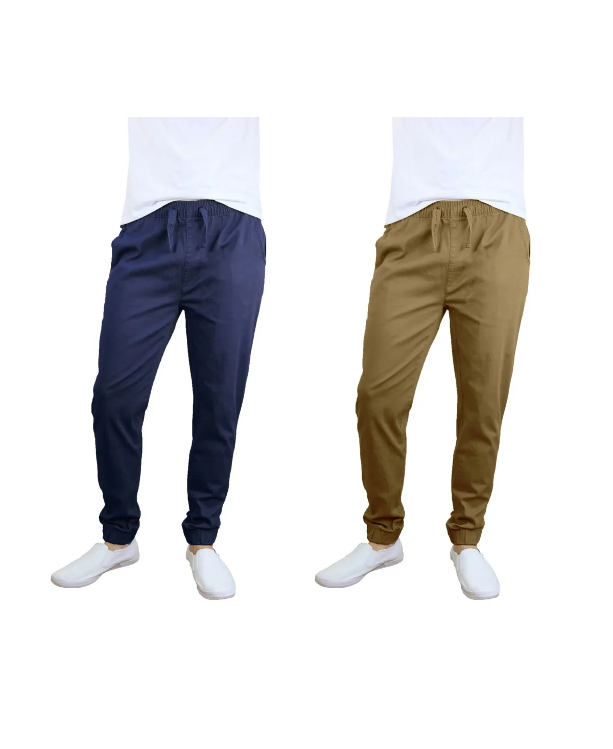 Basic Stretch Twill Joggers, Pack of 2 by Galaxy By Harvic