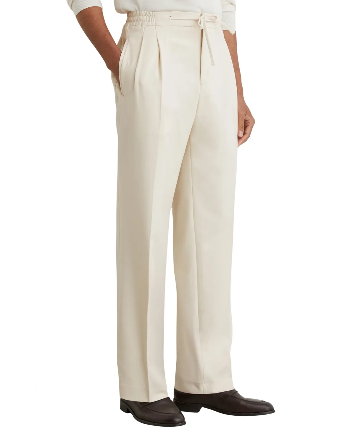 Arden Relaxed Twill Drawstring Pants by Reiss