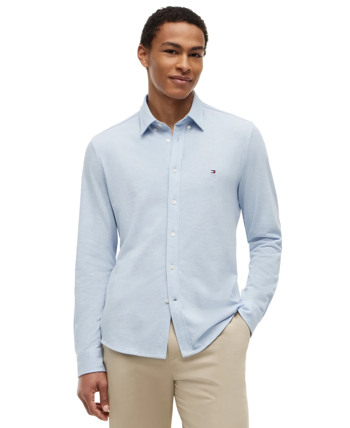 Knit Pique Long-Sleeve Shirt by Tommy Hilfiger