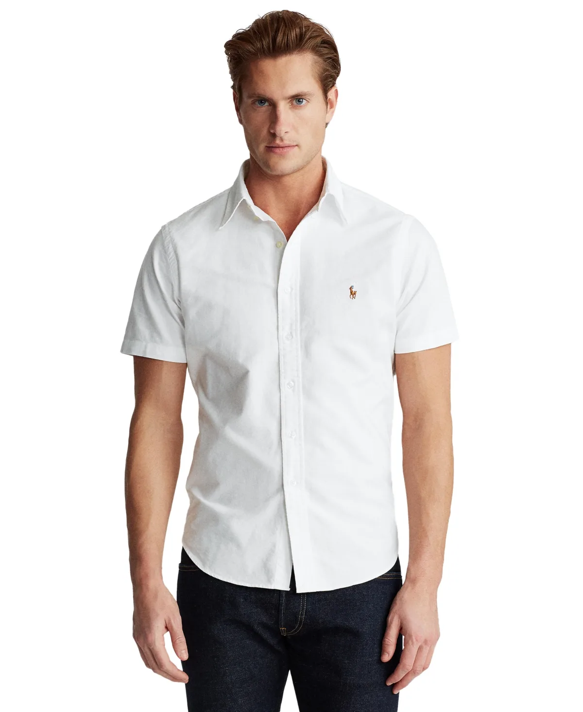 Classic-Fit Short-Sleeve Oxford Shirt by Polo Ralph Lauren