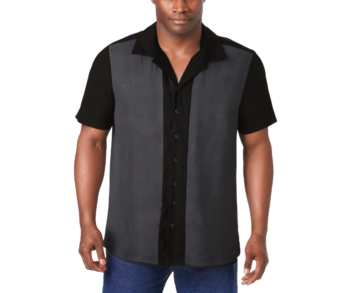 Colorblock Camp Shirt by Kingsize