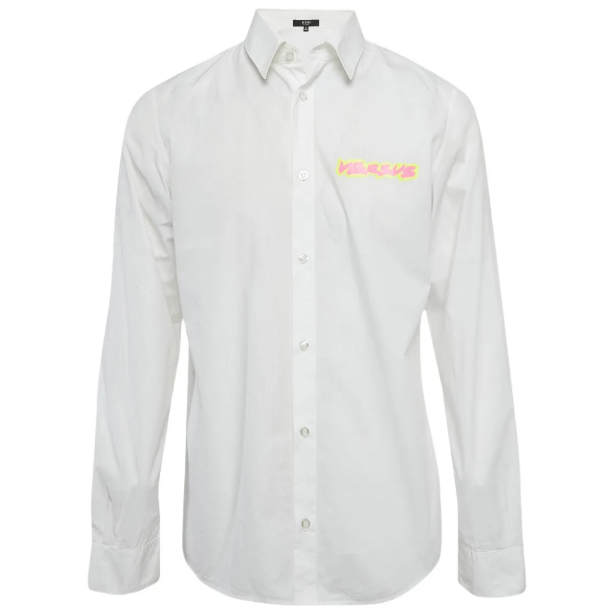 Cotton Logo Printed Shirt by Pre-owned Versace