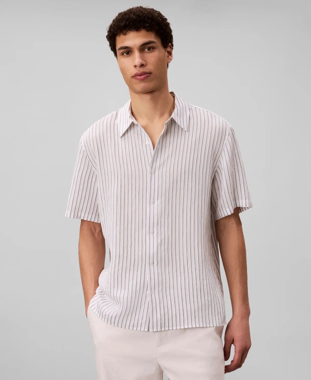 Yarn-Dyed Stripe Classic-Fit Shirt