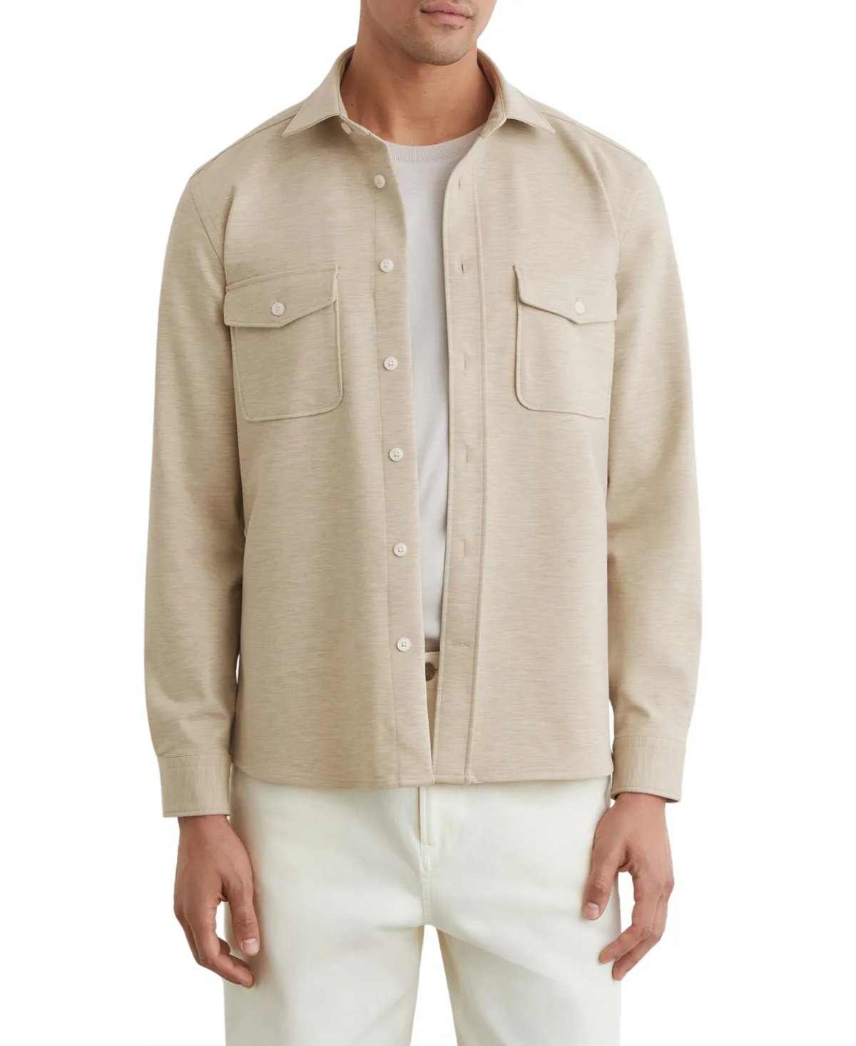 Mcshane Twin-Pocket Button-Through Overshirt by Reiss