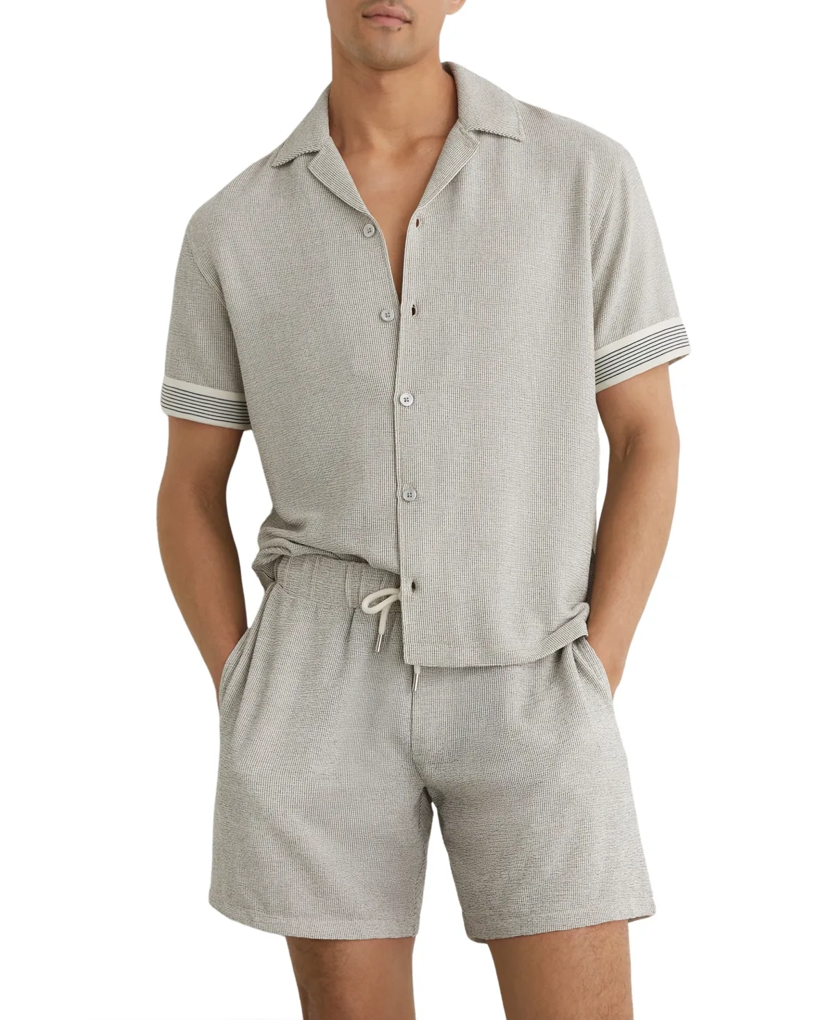 Dornie Stripe Tape Printed Shirt by Reiss