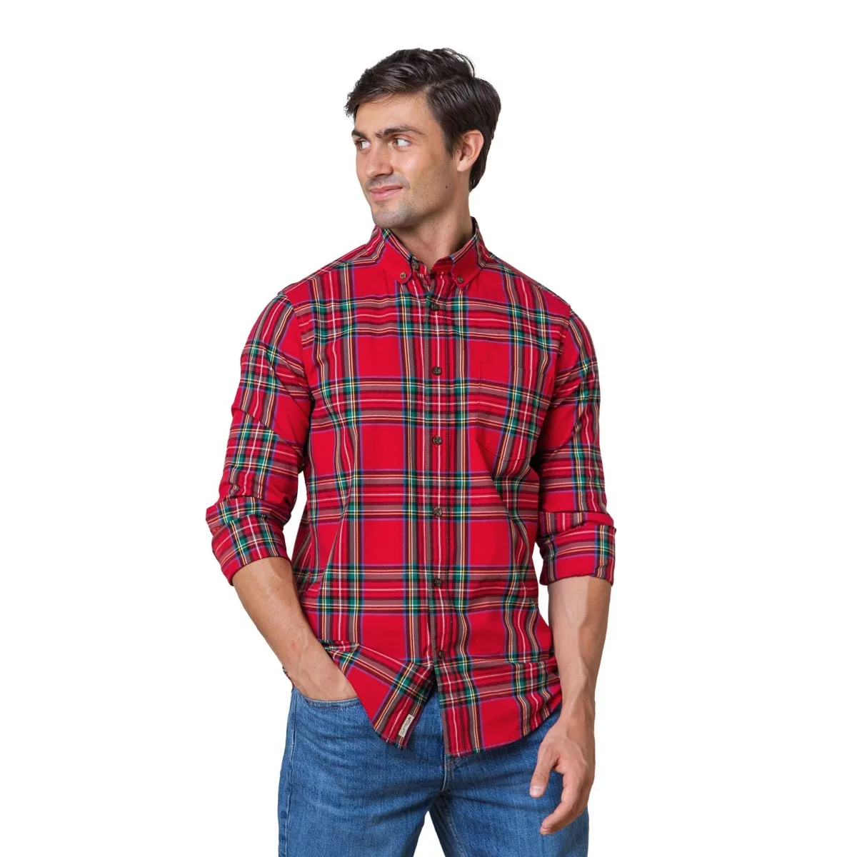 Organic Long Sleeve Stretch Poplin Button Down Shirt by Hope & Henry