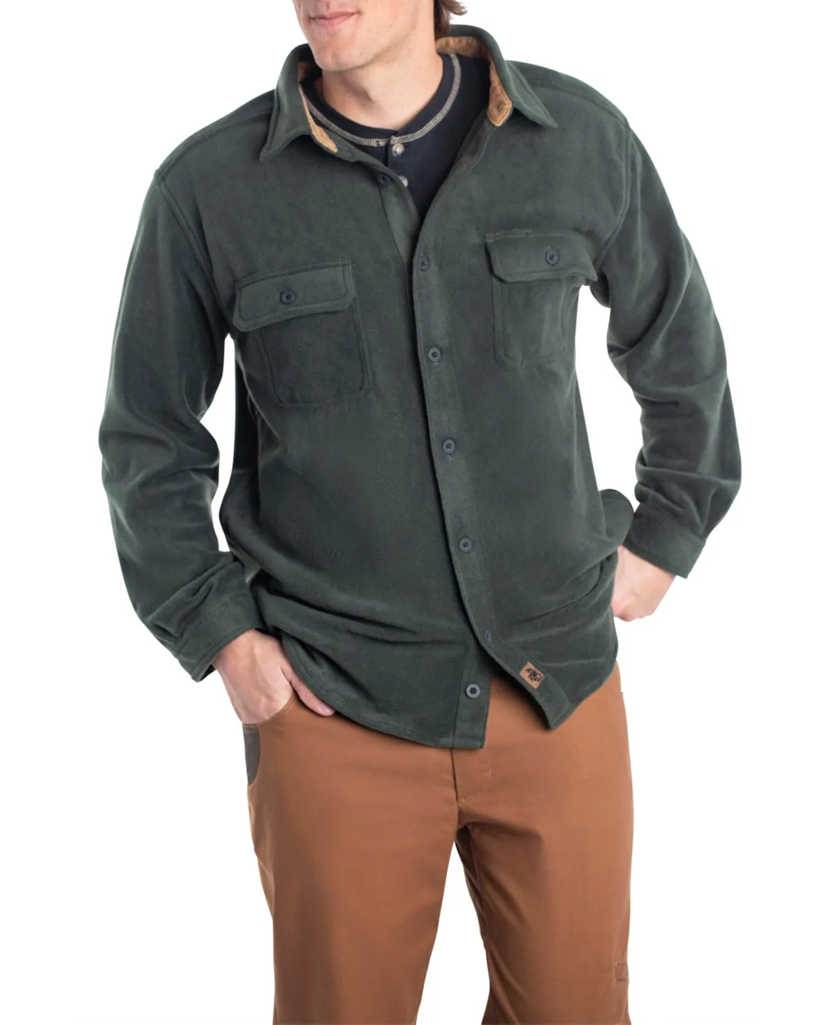 Heavyweight Navigator Fleece Long Sleeve Button Up Shirt by Legendary Whitetails